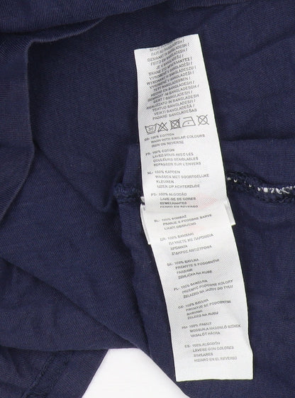 Lee Cooper Men's Blue Short Sleeve T-Shirt, Size L