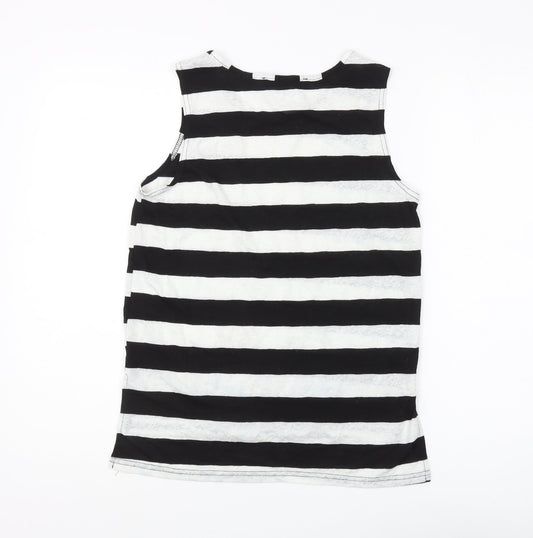Firetrap Women's Black Striped Sleeveless Tank XS
