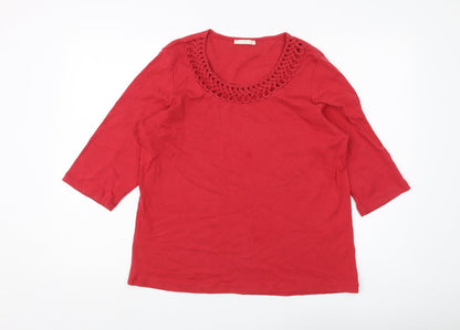 Womens UK Size 16 Marks and Spencer Red  T-Shirt