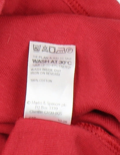Womens UK Size 16 Marks and Spencer Red  T-Shirt