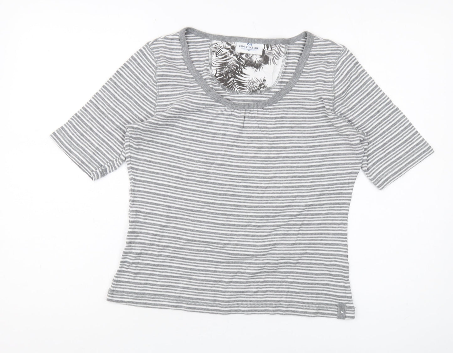 Princess Cruises Women's Grey Striped T-Shirt, M