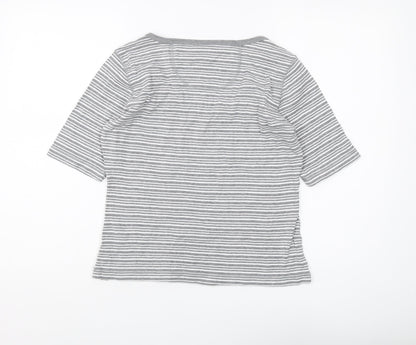 Princess Cruises Women's Grey Striped T-Shirt, M
