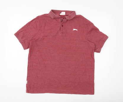 Slazenger Men's Red Polo Shirt L, Casual Comfort