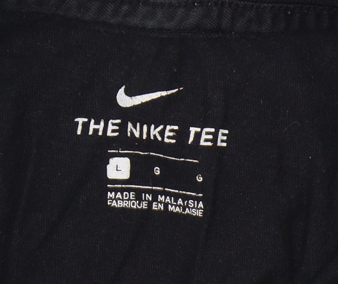Nike Men's Black Cotton T-Shirt L - Classic Fit