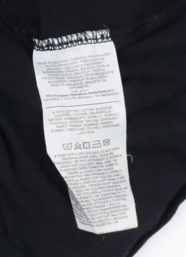 Nike Men's Black Cotton T-Shirt L - Classic Fit