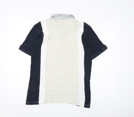 Burton Men's Beige Colourblock Polo Shirt, Size M