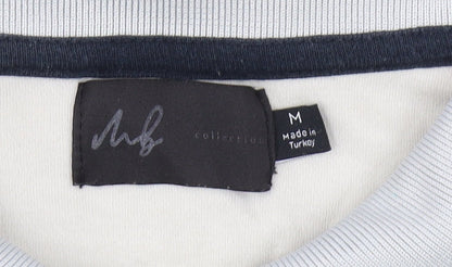 Burton Men's Beige Colourblock Polo Shirt, Size M