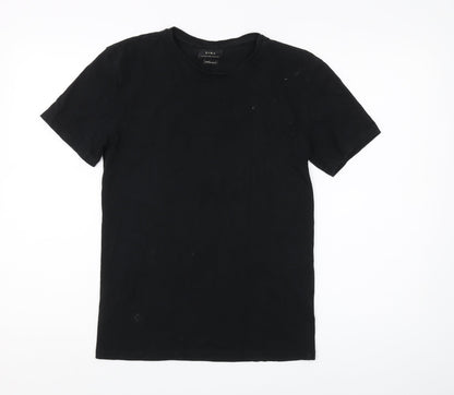 Zara Men's Black Super Slim Crew Neck T-Shirt S