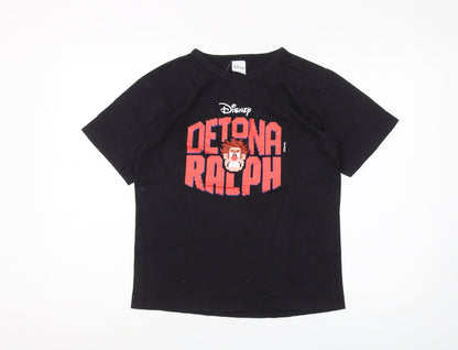 Womens UK Size 12 Disney Black Basic T-Shirt