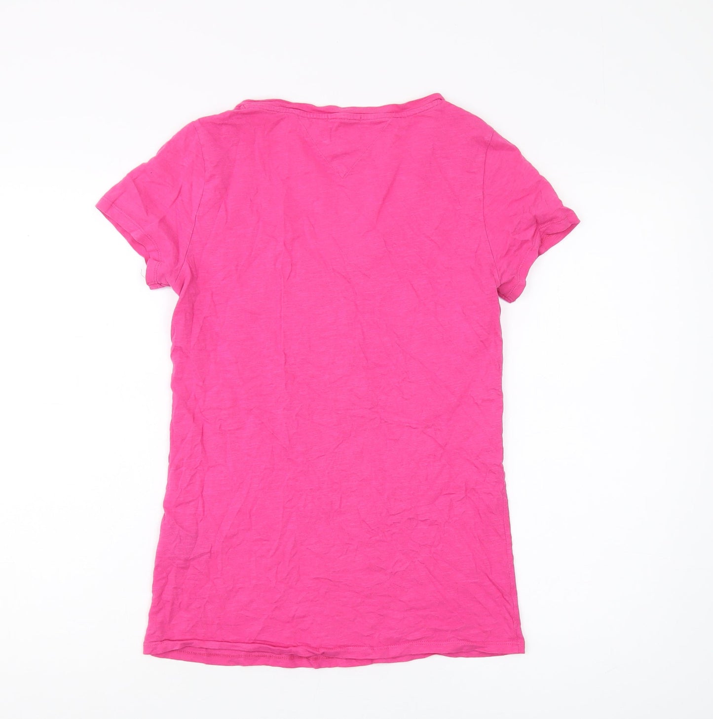 Womens UK Size M Hilfiger Denim Pink Jersey T-Shirt