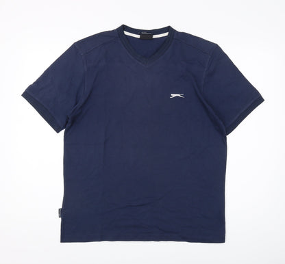 Slazenger Men's Blue V-Neck T-Shirt M