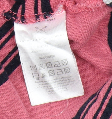 Crew Clothing Men's Red Striped Polo Shirt L Casual