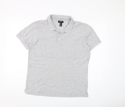 Forever 21 Men's Grey Polo Shirt L Short Sleeve