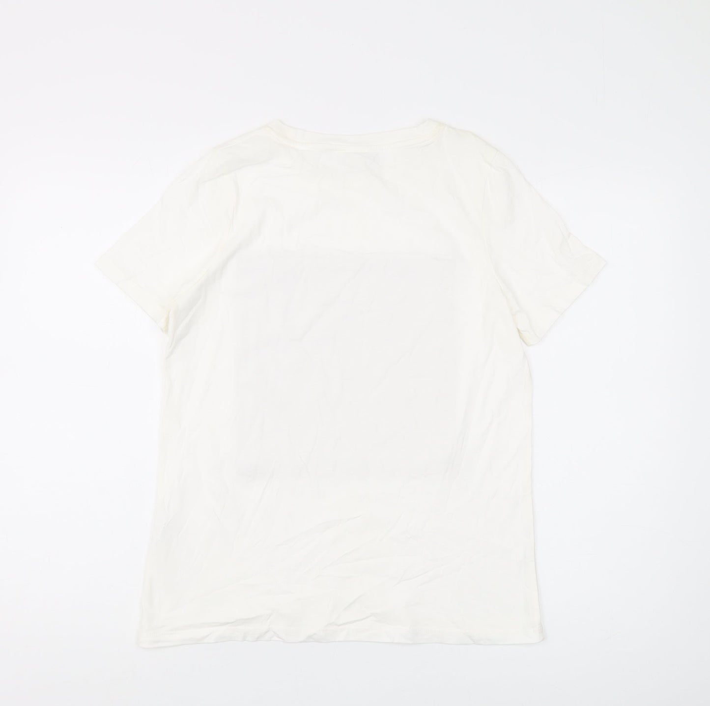 Womens UK Size S River Island White Basic T-Shirt