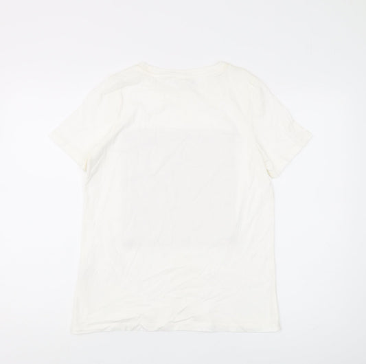 Womens UK Size S River Island White Basic T-Shirt
