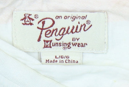 Penguin Men’s Multicoloured Striped Cotton T-Shirt L