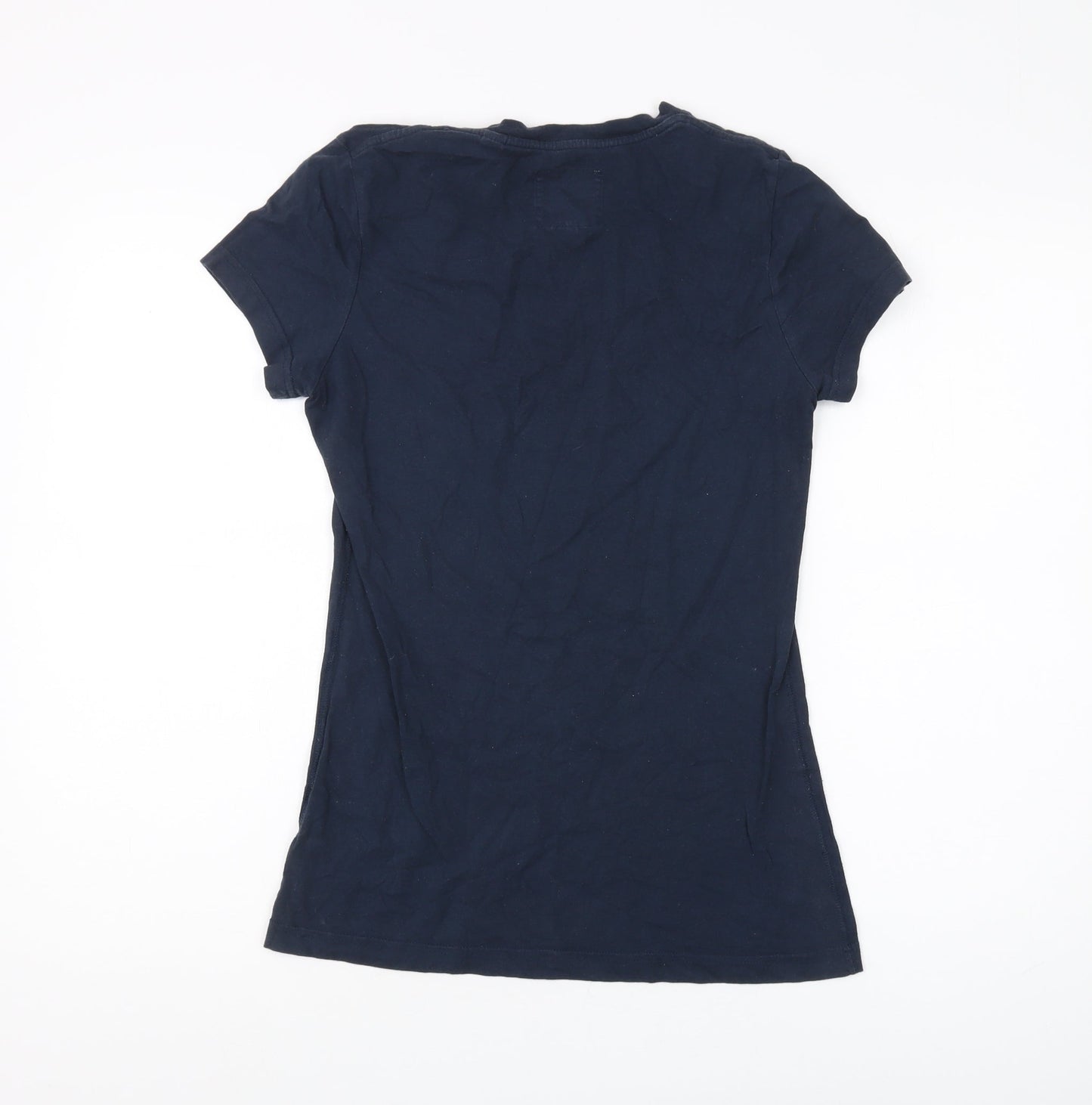 Jack Wills Women's Blue Cotton Crew Neck T-Shirt, Size 10