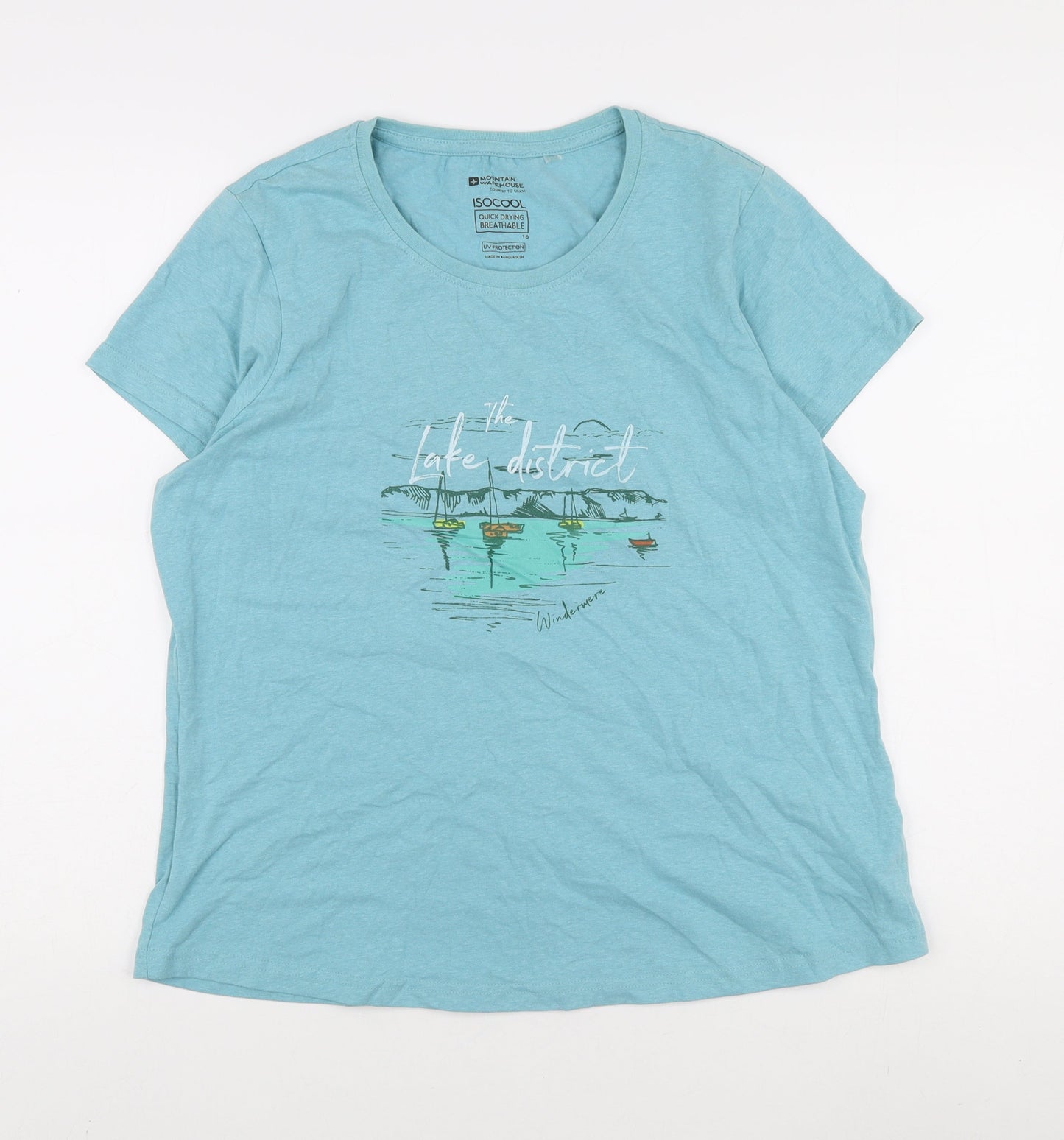 Mountain Warehouse Unisex Blue T-Shirt Size 14