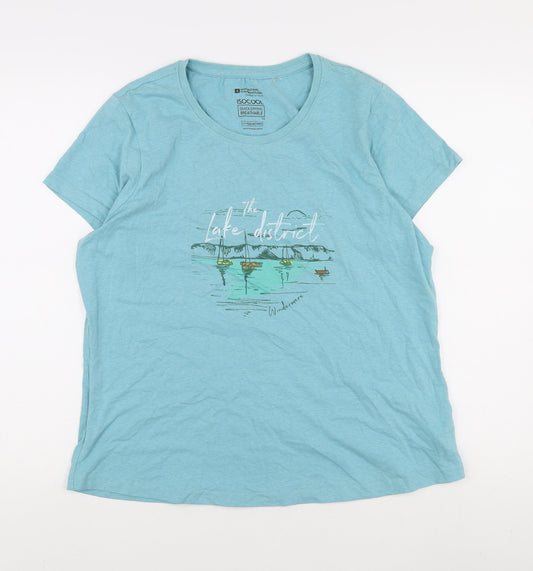 Mountain Warehouse Unisex Blue T-Shirt Size 14
