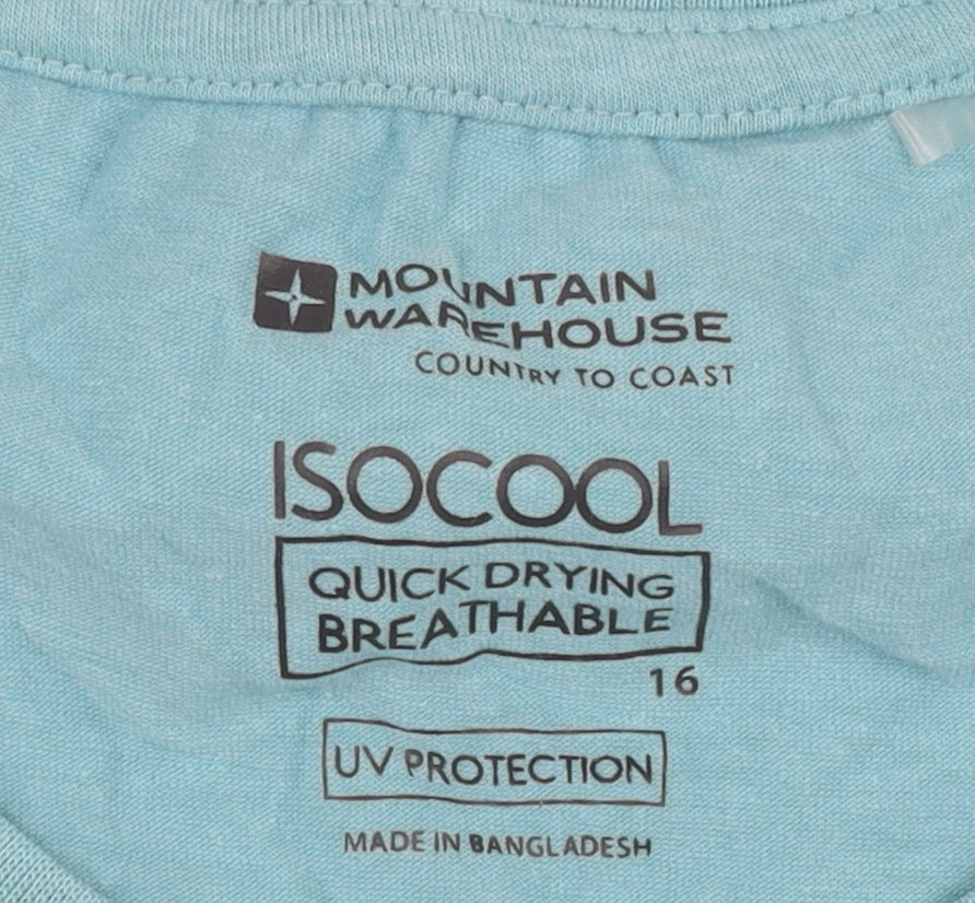 Mountain Warehouse Unisex Blue T-Shirt Size 14