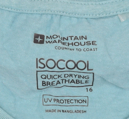 Mountain Warehouse Unisex Blue T-Shirt Size 14