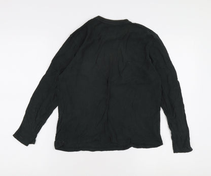 Firetrap Boys Black Long Sleeve Logo T-Shirt 13 Years