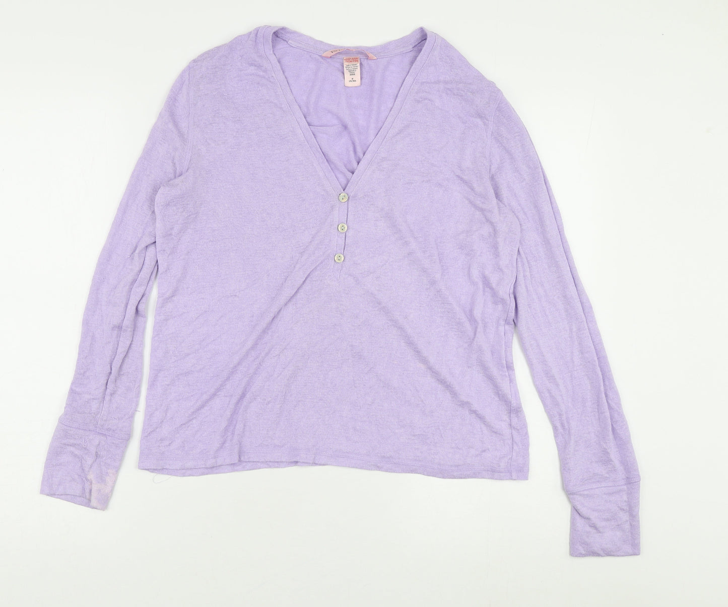 Victoria's Secret Women's Purple V-Neck Top Size M