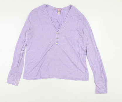 Victoria's Secret Women's Purple V-Neck Top Size M
