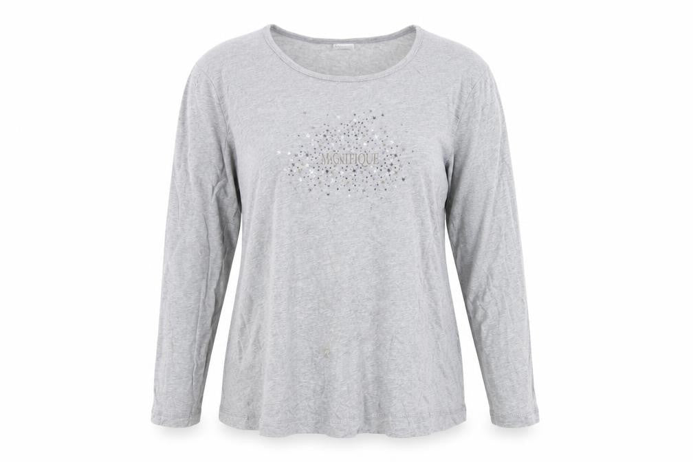 Womens UK Size 2XL Damart Grey Basic T-Shirt