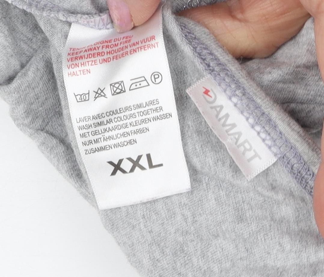 Damart Women's Grey Basic Long Sleeve T-Shirt 2XL