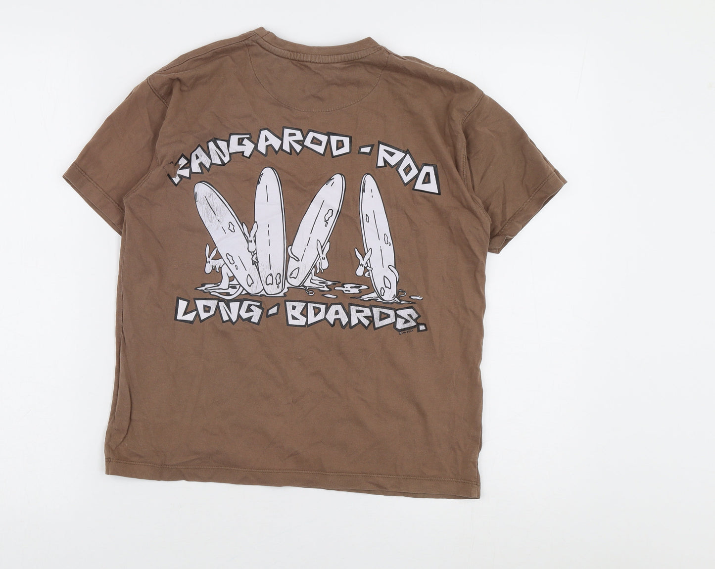 Kangaroo Poo Boys Brown Graphic Print T-Shirt 7-8 Years