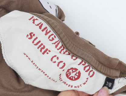 Kangaroo Poo Boys Brown Graphic Print T-Shirt 7-8 Years