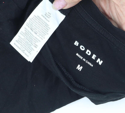 Boden Women's Black T-Shirt - Size M - Crew Neck