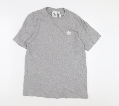 Adidas Men's Grey Short Sleeve T-Shirt S