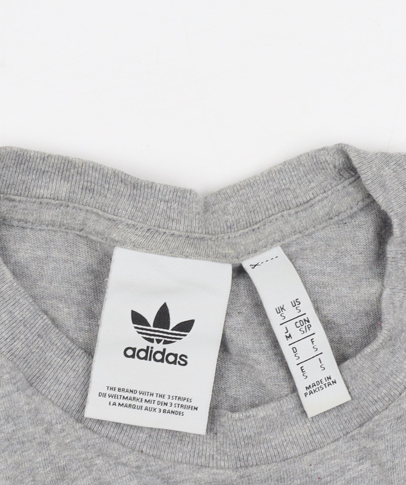 Adidas Men's Grey Short Sleeve T-Shirt S