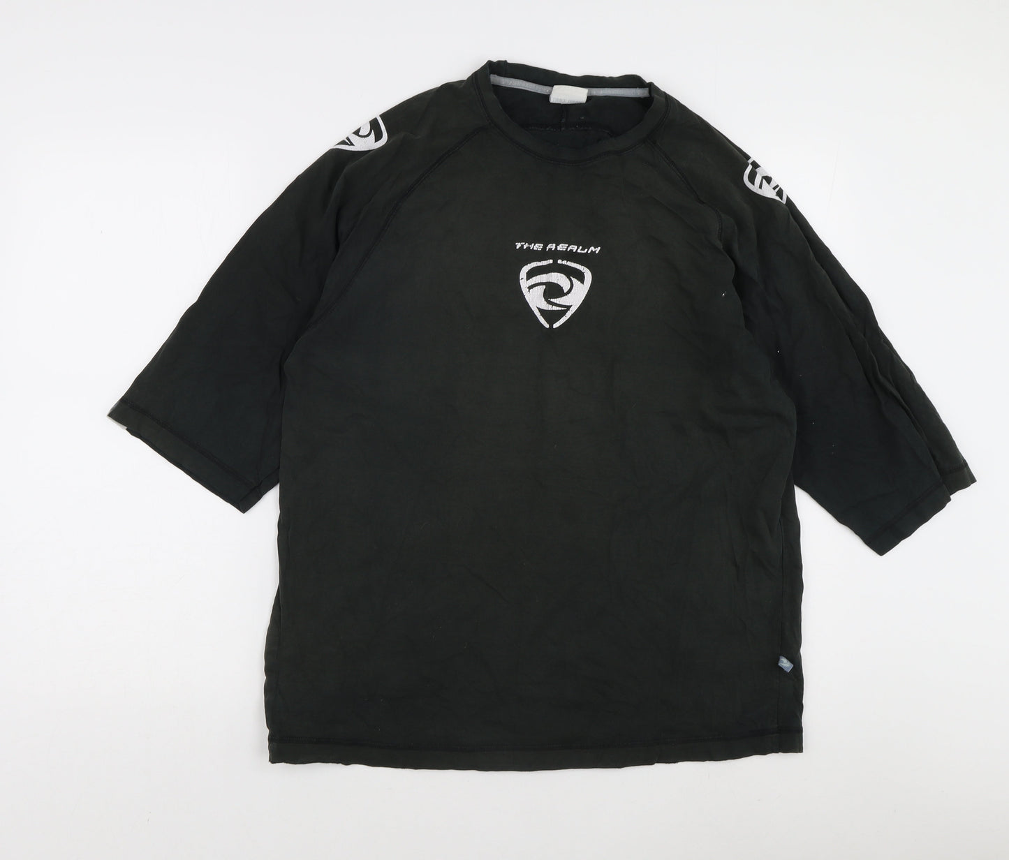 The Realm Men's Black L Cotton T-Shirt