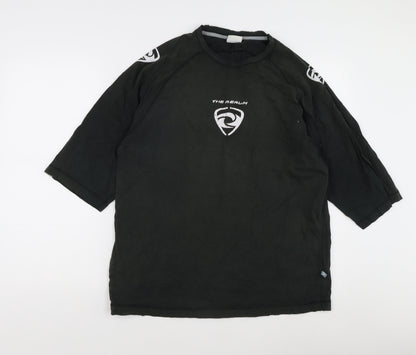 The Realm Men's Black L Cotton T-Shirt