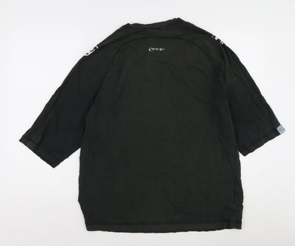 The Realm Men's Black L Cotton T-Shirt