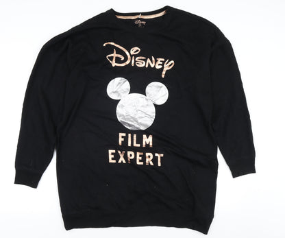 Womens UK Size S Disney Black Pullover Sweatshirt