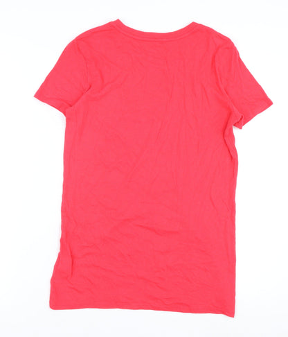 Womens UK Size XS Victoria's Secret Pink Basic T-Shirt