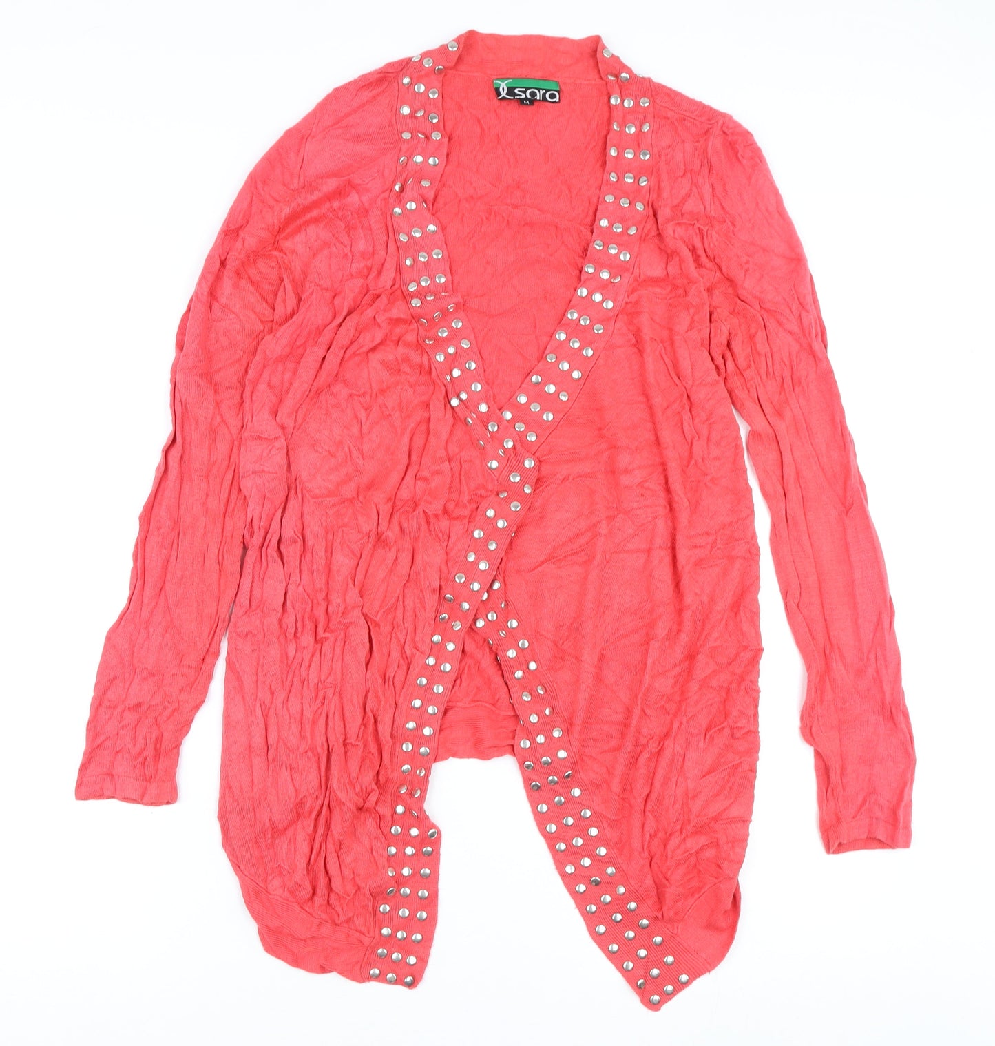 Womens UK Size M Sara Pink Cardigan Jumper