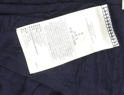 Gap Women's Blue S Round Neck 3/4 Sleeve Top