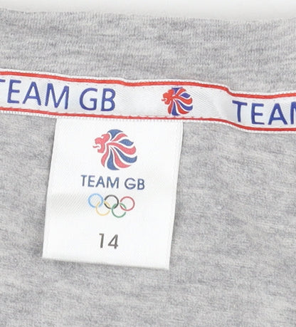 Womens UK Size 14 Team GB Grey Jersey T-Shirt