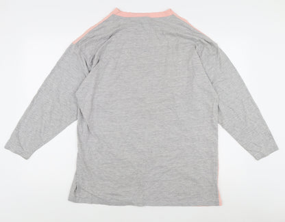 Rebel Long Sleeve Pink Grey Women's T-Shirt