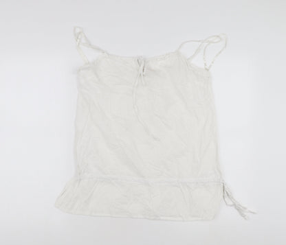 Womens UK Size 12 Mantaray White Camisole Tank