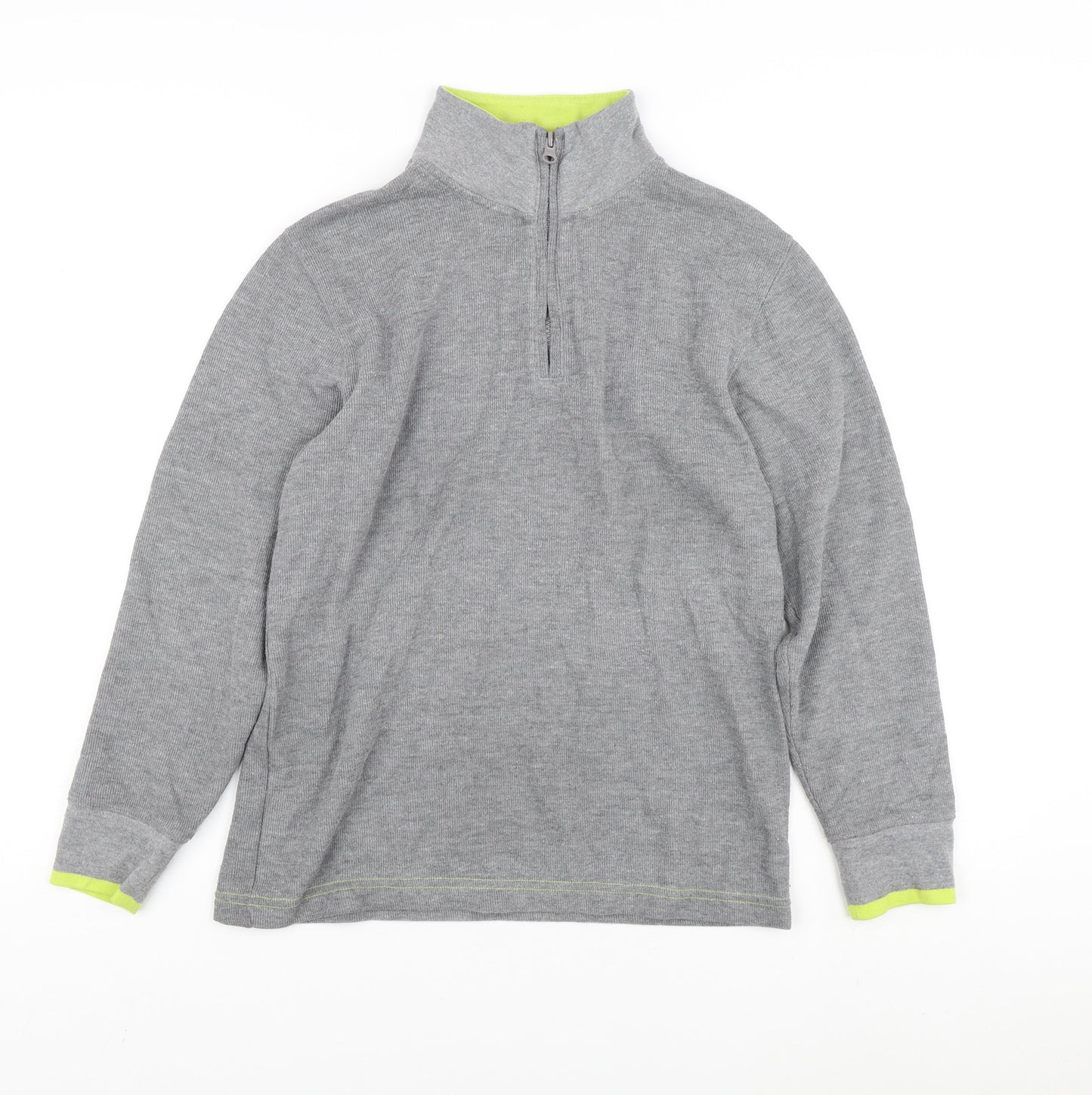 GapKids Boys Grey 1/4 Zip Sweatshirt, Size 12 Years, Casual Wear