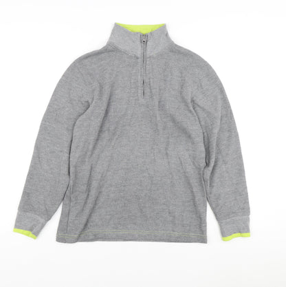 GapKids Boys Grey 1/4 Zip Sweatshirt, Size 12 Years, Casual Wear