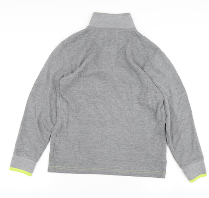 GapKids Boys Grey 1/4 Zip Sweatshirt, Size 12 Years, Casual Wear