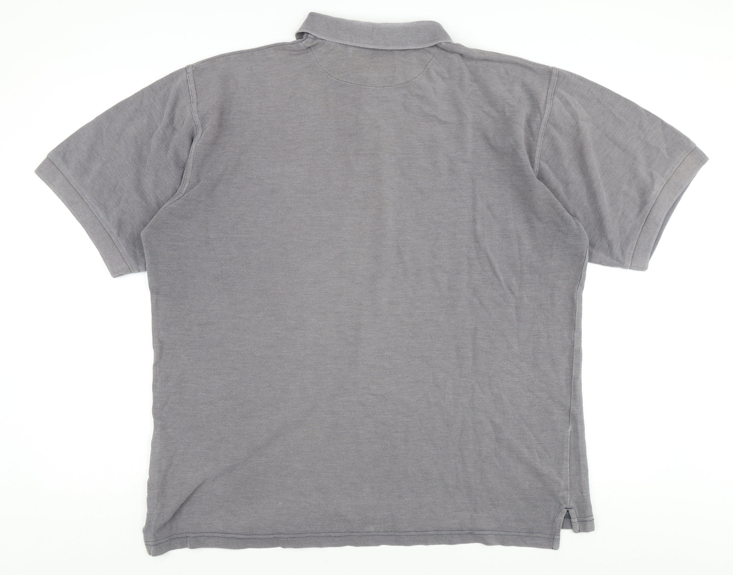 Reebok Men's Grey L Polo Shirt - Casual Solid Logo