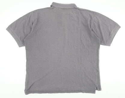 Reebok Men's Grey L Polo Shirt - Casual Solid Logo